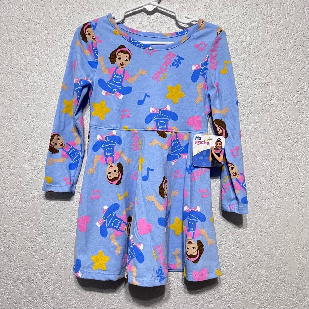 Ms. Rachel toddler girls' long-sleeve print dress size 3T New